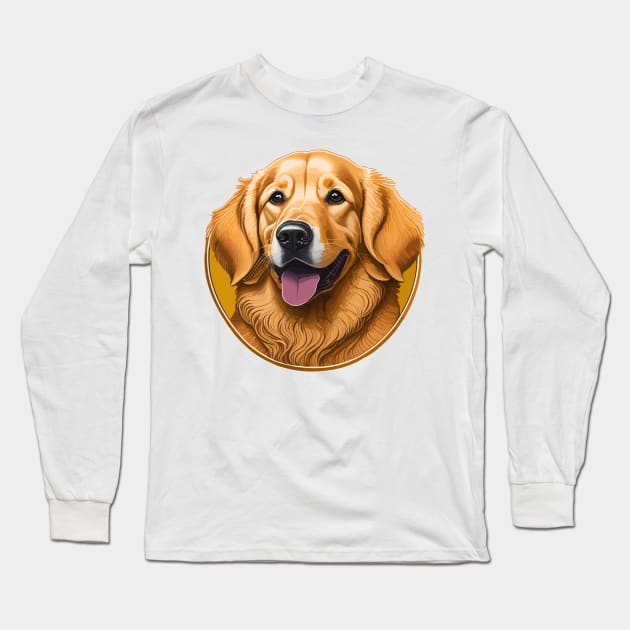 Golden Retriever Portrait Long Sleeve T-Shirt by SpriteGuy95